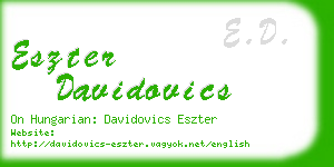 eszter davidovics business card